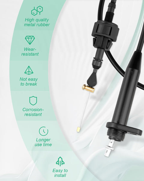 TV Detent Kickdown Cable For GM 4L60 Transmission, 700R4 Style, 45.2 Inch by 54 Inch, Fits TH 2004R 1981 1990 And TH 700R4 1982 1992, Replaces K65552, Essential Upgrade For Smooth Shifts. Black metal and rubber cable with connector and adjustment parts