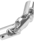 Two Pack Universal Joint Couplings for RC Boats and Cars Beefy 3 Section U Joint Shaft Coupler, durable metal, side view