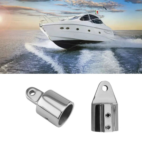316 Stainless Steel Bimini Canopy Hardware Eye End Caps For 30mm And 32mm Tubes Dome Top Fittings on boat canopy