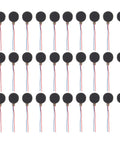 30 Pack Mini Flat Coin Type Vibration Motors 10x3mm With 12000RPM DC 3V Self Adhesive arranged in rows