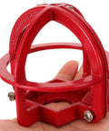 Hella Tough Fire Sprinkler Head Guard Protector Cage For Flush Mount Side Wall And Pendant Heads, red metal, 3.34"x3.34".