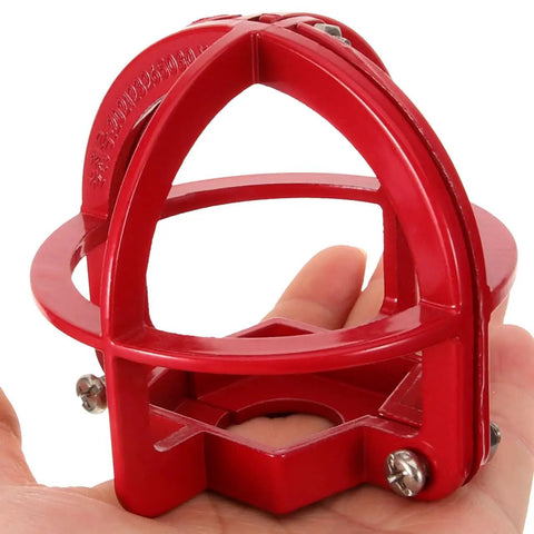 Hella Tough Fire Sprinkler Head Guard Protector Cage For Flush Mount Side Wall And Pendant Heads, red metal, 3.34"x3.34".