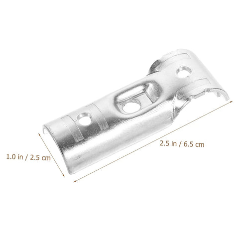 Six Pack Carbon Steel Fence Rail T Clamps End Rail Connectors No Weld Design For Quick Install product close-up view