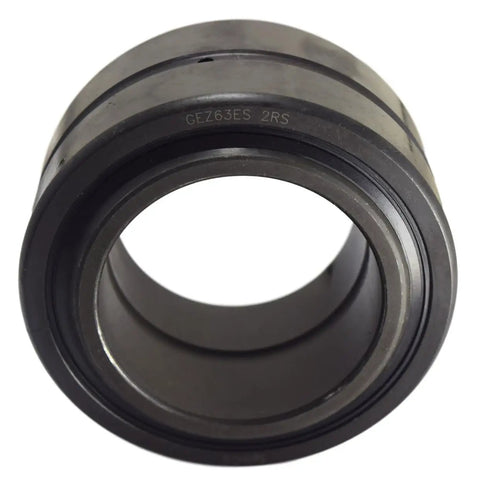 Close-up of Knockout 2.5 Inch Sealed Spherical Plain Bearing Machined From Tough 52100 Chrome Steel, showcasing dual seals.
