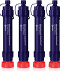 Detachable Water Filter Straw 4 Pack For Outdoor Adventures, Portable NSF Certified Filtration System, front view