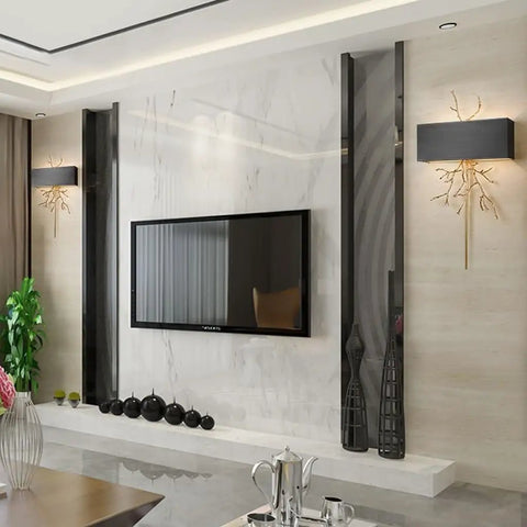 Modern Copper Wall Sconce Featuring Brushed Stainless Steel Shade For Bedrooms Hallways And Living Rooms on a stylish interior wall.