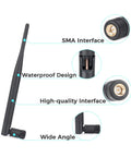 Bluetooth And WiFi Antenna SMA Male 2.4GHz 6dBi Booster for home routers, IP cameras with waterproof design and wide angle