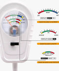 Three In One Soil Test Kit For Moisture PH And Fertility With Easy To Read Readouts For Garden Lawn Farm Use Indoors Or Outdoors Snow Glow White