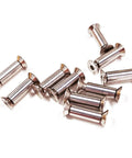 10 Pack Knife Handle Bolt Rivets Scale Screws Fasteners With Flat Hex Head Silver For Knife Making And Gearheads Adjustable Length From 16 To 22 mm 5x13 mm Connecting Rod 416 Steel M4 Screws Included