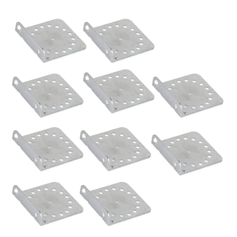 Galvanized Angle Bracket Set 10 Pack For Outdoor Electric Fencing System Heavy Duty Built To Last Weatherproof Reinforced Corner Braces