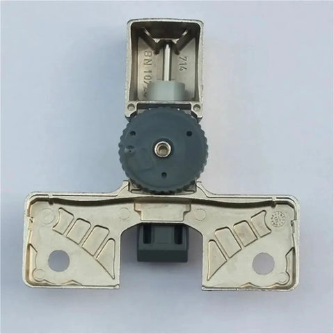 Close-up of 4 Pack Adjustable Zinc Alloy Buffer Hinges With Soft Close Dampers, showing hinge mechanism and zinc finish.