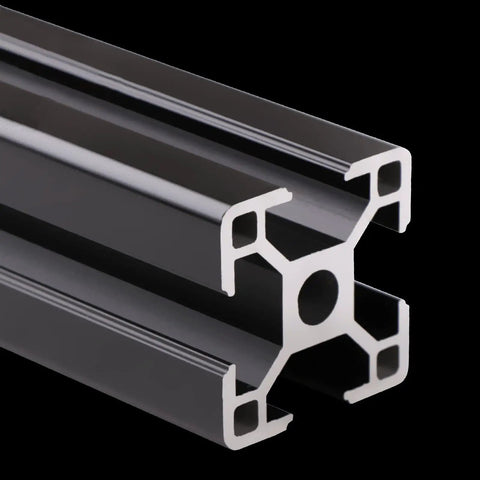 3030 Aluminum Extrusion Profile Black Anodized 2000mm Linear Rail European Standard For 3D Printer And CNC DIY, 4 Piece Set, 1.8mm Thick, Beefy Aluminum Frame For Strong Builds And Easy Assembly. 3030 black anodized aluminum extrusion profile cross-section