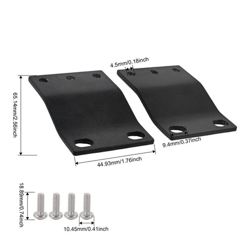 1U Rack Adapter Bracket Converts 23 Inch Rack To 19 Inch Mounting For Servers And Network Gear shown with screws and dimensions