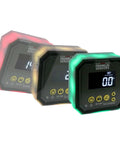 Digital Angle Gauge And Level With Color Indicators, turns green at 0 degrees, showing front display screen and buttons