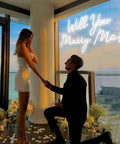 Will You Marry Me Neon Light Sign For Wedding Decor And Proposal Night Light Up Letters For Get Hitched Bedroom Wall Art Romantic Gift For Women 23 By 14 Inches LED Accent For Home And Party