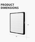 Replacement HEPA Air Filter For Blueair 200 And 300 Series Fits Models 201 203 205 215B 250E 270E 303 2 Pack, Size 12x16 inches