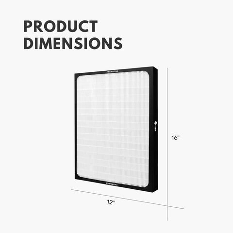 Replacement HEPA Air Filter For Blueair 200 And 300 Series Fits Models 201 203 205 215B 250E 270E 303 2 Pack, Size 12x16 inches