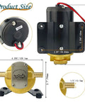 12V Oil Extractor Pump For Engine And Marine Use, 3.2 GPM Gear Oil Pump, Durable Bronze Body With Copper Motor, Brass Fittings