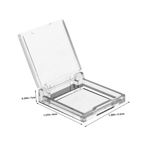 26mm Round Power Button Cover With Double Sided Adhesive No Fuss Dustproof Guard, clear acrylic open view with dimensions