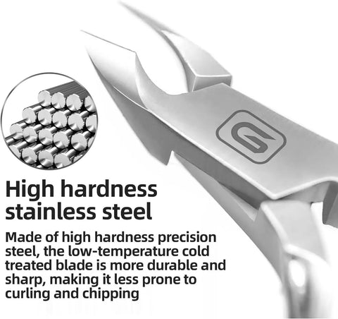 3/4 Jaw Cuticle Nippers Ultra Sharp Stainless Steel Clippers For Pedicure And Manicure, high hardness steel close-up