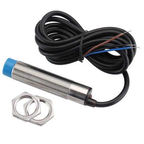 Capacitive Proximity Sensor Switch 3-Wire NPN NO DC 10-30V 200mA 1-10mm Detects Metal Objects with 18mm head and wiring