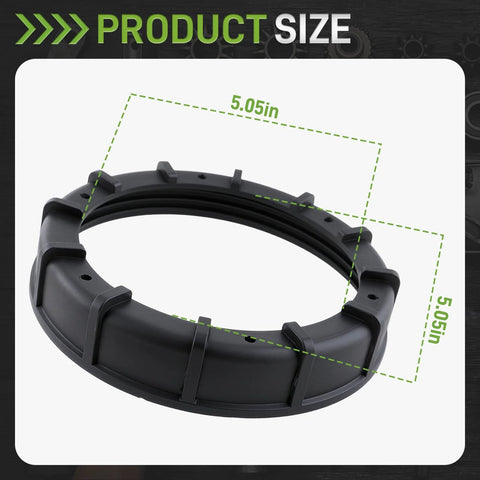 Drop In Direct Fit Fuel Tank Lock Ring And Fuel Pump Retainer Nut Ring with dimensions for Jeep and Dodge vehicles