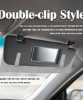 Elastic Sun Visor Extender With Built In Sunglass Holder And Double Clip For Cars Anti Glare Shield installed on visor