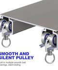 Heavy Duty Curtain Track Gliders 30 Pack with All Metal Bearings, Smooth Sliding Pulleys for Window and Ceiling Rails, close-up view
