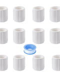 12 Pack 1/2 Inch PVC Female To Female Couplings DIY Friendly Quick Connect Pipe Fittings White Durable For Straight Runs Includes Sealing Tape