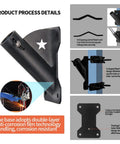 Heavy Duty 1 Inch Flag Pole Holder Bracket for Outdoor with anti rust coating carbon steel 45 degree mount and drainage