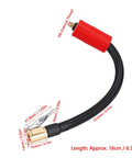 Heavy Duty Tire Inflator Extension Hose With Quick Connect Air Chuck Fits Car Motorcycle And Bike Easy Reach For Recessed Valves 16cm External Thread For Seamless Pump Up Jobs On Road Or Home Get Your Ride Road Ready Snappy Quick Fixes Done Now. 16cm hose with M6 external thread and brass chuck