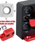 No Hassle Adjustable Dowel Maker Jig Kit With Eight Size Options From 5/16 To 3/4 Inch showing usable four-sided blade and aluminum components.