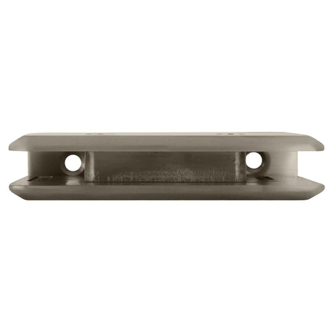 Senior Prima 01 Series Satin Nickel Top Or Bottom Mount Glass Hinge For Half Inch Thick Tempered Glass Panels, Beefy Heavy-Duty Shower Door Hardware, Smooth Operation And Clean Finish, side view