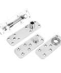 Concealed Door Hinge With Hidden Pivot Built Tough Heavy Duty 600 Lb Capacity 360 Degree Pivot Brushed Stainless Steel Finish