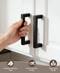 10 Pack 3 Inch Black Stainless Steel Cabinet Pulls For Kitchen Cabinets, Bathrooms And Furniture Rust Resistant, Durable Handles