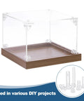Display case assembled with Clear Acrylic Screws M6 x 12mm Round Head Phillips Bolts for Machine Accessories and DIY Projects