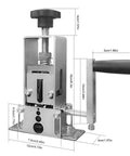 Ergonomic Wire Stripping Machine With Anti-Slip Handle Heavy Duty Hand Tool for Electric Manual Use, dimensions displayed.