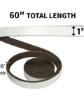 Heavy Duty 1 Inch By 60 Inch Furniture Slider Felt Strips Roll With Self Adhesive Backing For Easy Glide On Hard Floors Protect Hardwood Tile And Laminate Beds Sofas Dressers Brown Moving Pads