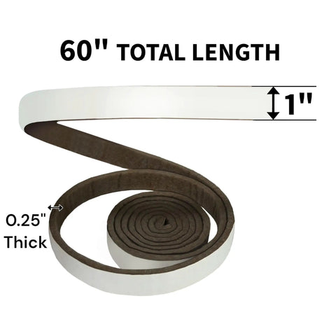 Heavy Duty 1 Inch By 60 Inch Furniture Slider Felt Strips Roll With Self Adhesive Backing For Easy Glide On Hard Floors Protect Hardwood Tile And Laminate Beds Sofas Dressers Brown Moving Pads