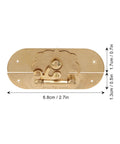 Sturdy Brass Latch Hasp for Jewelry Box and Cabinet, Old School Retro Decorative Buckle Lock, antique brass finish