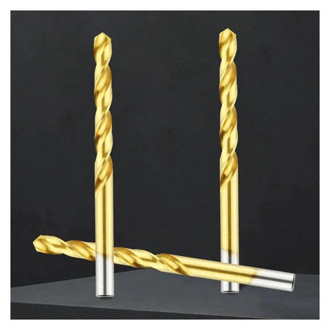 Get The Job Done With These 5Pc Cobalt Hss Drill Bits For Stainless Steel And Tough Alloys Featuring A Hot Split Tip For Precision Work Without Walking Or Breaking. 5-piece gold HSS cobalt drill bits set