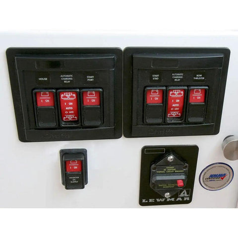 Remote Control Panel For ML Series Switches And Automatic Relays, 360 Panel System showing black and red switch controls