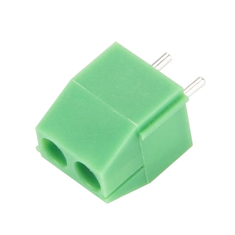 Green 40 Piece 2 Pin Screw Terminal Block Connectors Plug And Play 3.5mm Pitch For Arduino Projects, shown close-up
