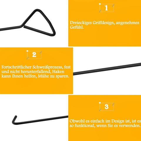 Two Piece 80 Centimeters Manhole Hook Lifter Set with triangular grip design and strong welding for covers and drains