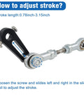 Rocker Arm For Reciprocating Linear Actuator With 8mm Shaft Hole Adjustable Stroke 20 To 80mm steel and aluminum close-up
