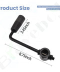 Heavy Duty 7 Inch Tarp Crank Handle Assembly Part 3008176A with 8.75 inch length and 3.45 inch handle for dump trailers.