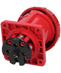 Three Phase IP67 Industrial Socket Set For 380 415V Power Supply 4 Pin 63A 3P And E Beefy ABS Connector For Industry Dock Wharf Metallurgy And Power Plants red socket