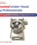 Front view of Positive Battery Terminal Connector 18mm OEM Replacement for Toyota Camry, featuring M8 nut and tin-plated copper material.
