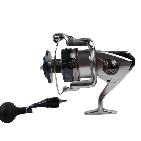 Side view of Saltwater Spinning Fishing Reel For Big Game From 5000XG To 20000PG With Metal Body And Rugged Beast Of A Build