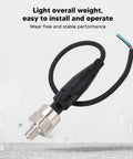 Stainless Steel Pressure Transducer For Zero To Twenty MPa With One Eighth Inch NPT Port And Five Tenths To Four And A Half Volt Output Water And Oil Compatible Sensor Built To Last That Directly Replaces Mechanical Gauges In Liquid Systems